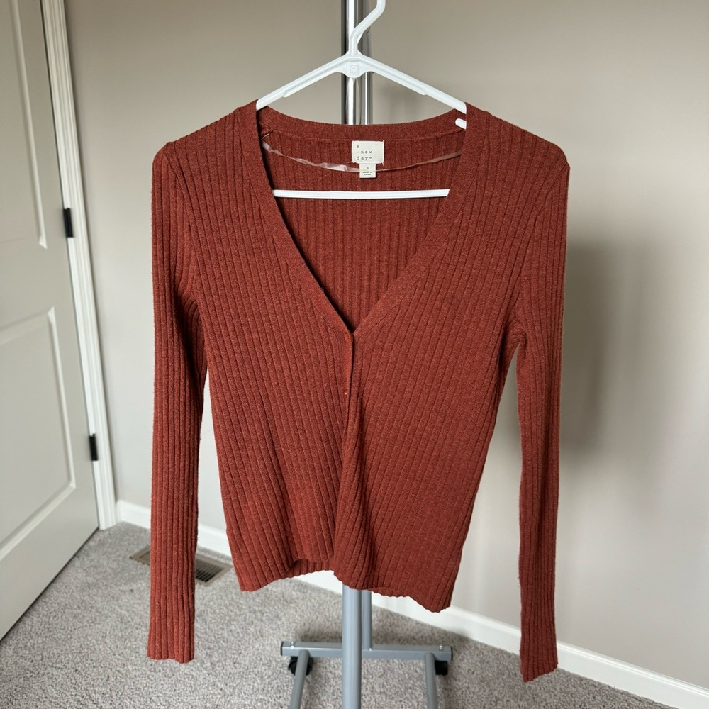 a new day fine knit ribbed cardigan